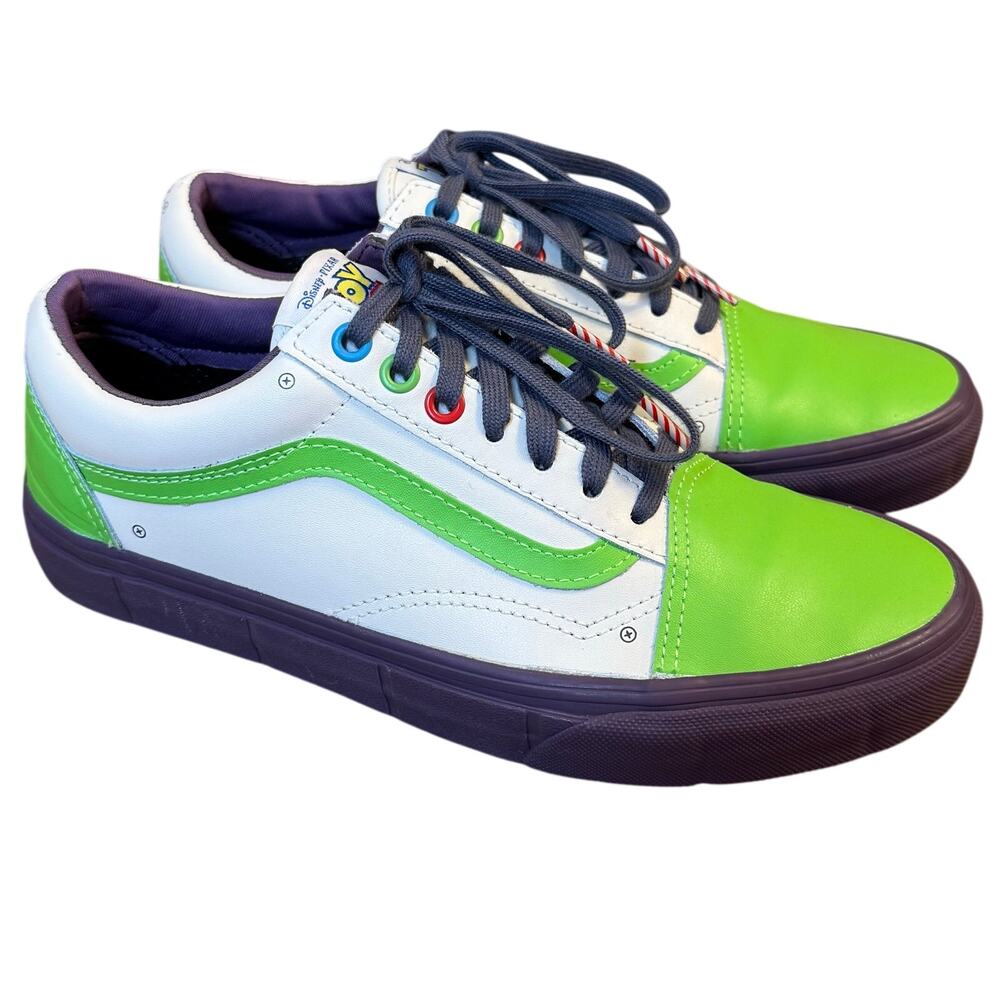 VANS X Toy Story Buzz Lightyear Old Skool Sneaker Leather Pixar Men 7 Women 8.5